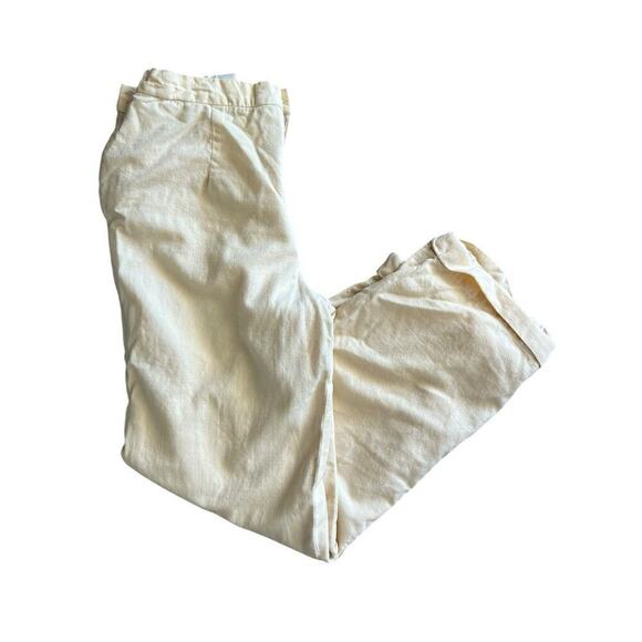 Ralph Lauren Purple Label Wool Trousers Cuffed Size 12 Cream Beige - Picture 3 of 9